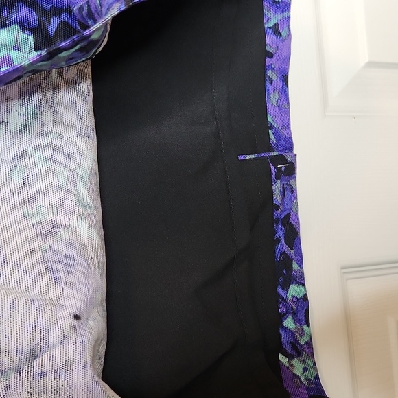 Talbots floral mini pencil skirt purple teal NWT fully lined - Picture 6 of 9